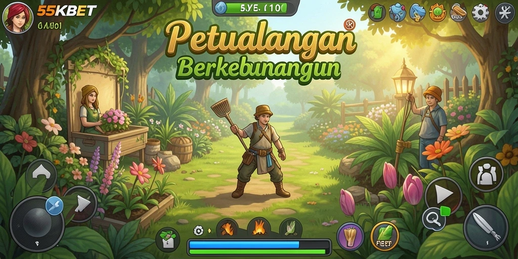 Tampilan gameplay menarik dengan aktivitas bertani yang seru.