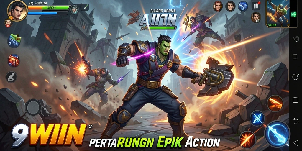Gameplay Action seru dengan pertarungan mendebarkan di 9WIN.
