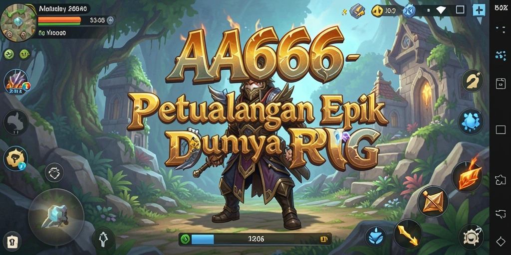 Tangkapan layar gameplay RPG yang menampilkan pertempuran epik dan eksplorasi.