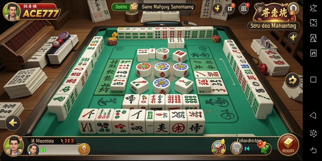 Tampilan gameplay Mahjong yang menarik dan interaktif di ACE777.