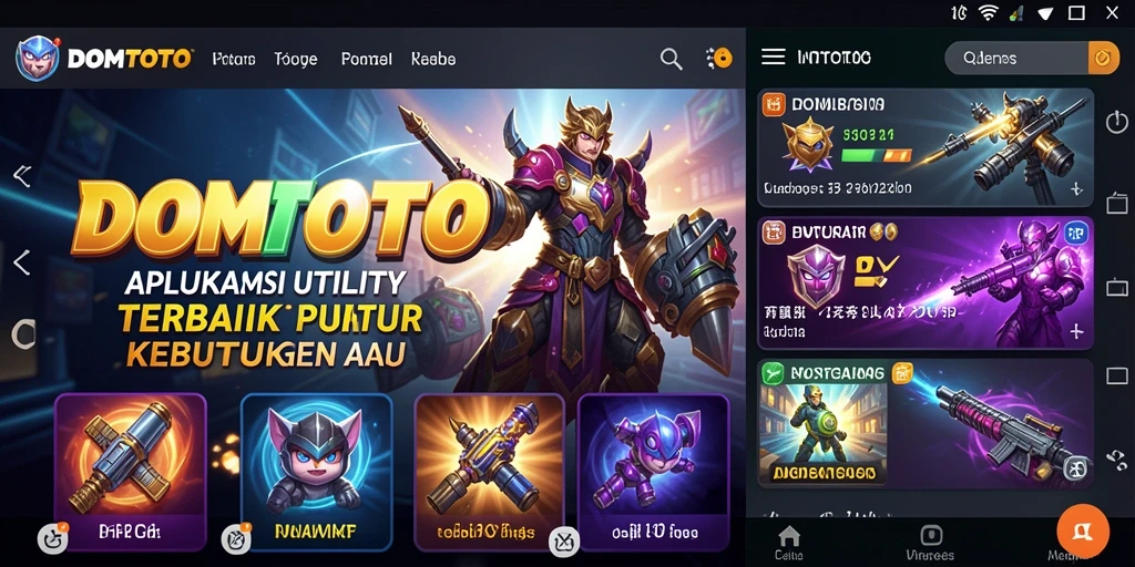 Screenshot utama DOMTOTO menampilkan berbagai fitur andalan yang memudahkan pengguna.