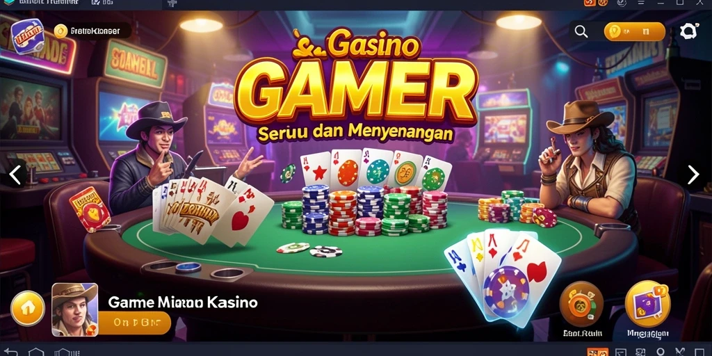 Tampilan menarik dari gameplay kasino di GAMERP.