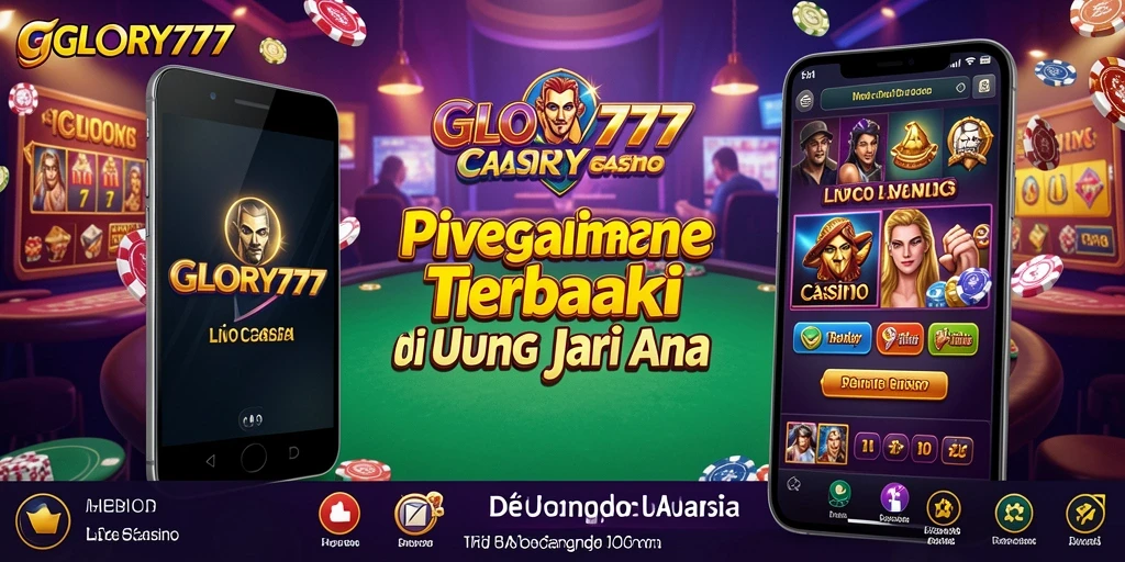 Menampilkan gameplay seru dan interaktif di GLORY777 Live Casino.
