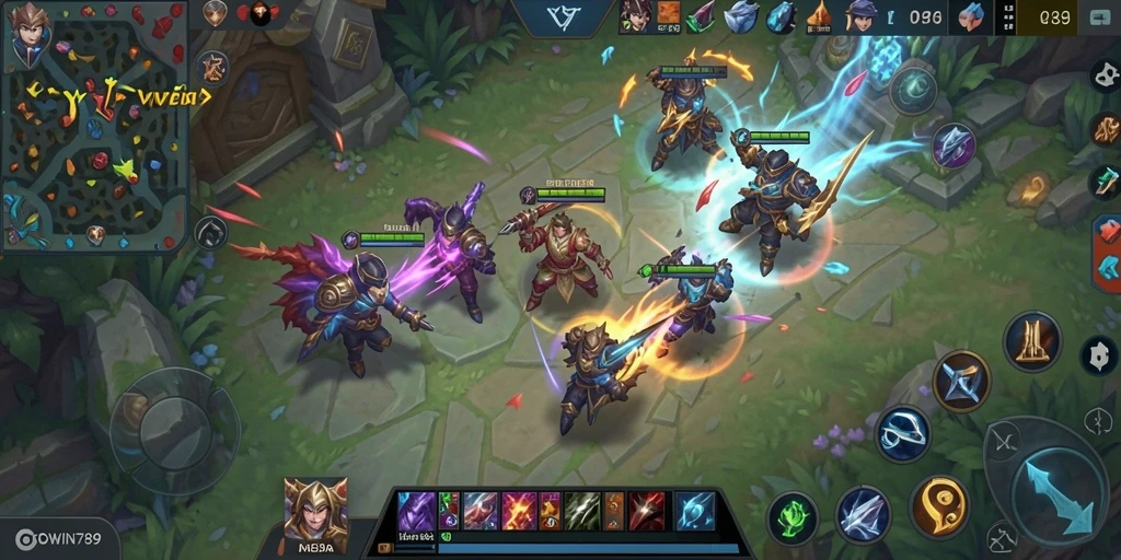 Gameplay mendebarkan GOWIN789 dengan pertarungan tim yang intens.
