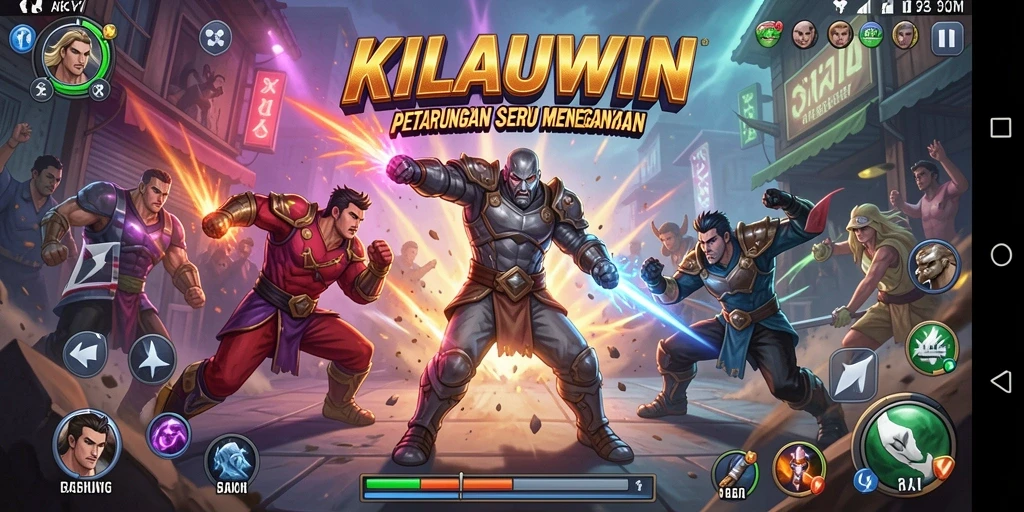 Tangkapan layar gameplay KILAUWIN yang menunjukkan pertarungan seru.