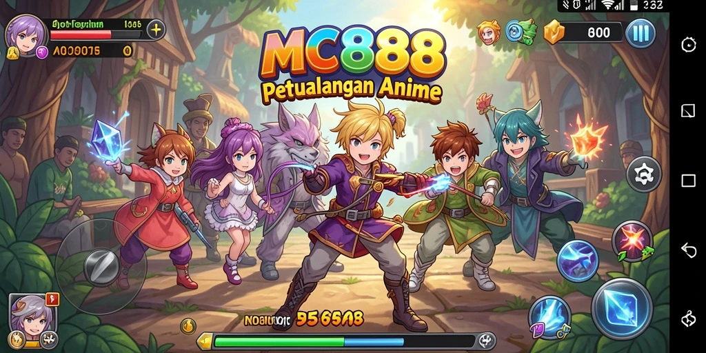 Tangkapan layar menunjukkan karakter dalam aksi pertarungan Anime yang mendebarkan.