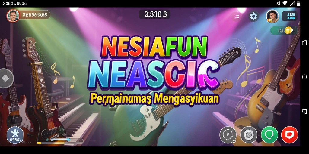 Tangkapan layar gameplay <strong>NESIAFUN</strong> menunjukkan aksi seru bermain musik.