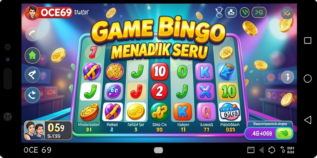 Tampilan menarik dari gameplay Bingo di OCE69.