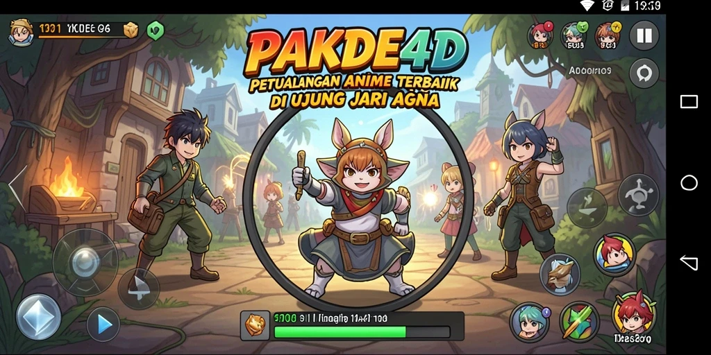 Screenshot gameplay PAKDE4D yang menampilkan aksi seru karakter anime.