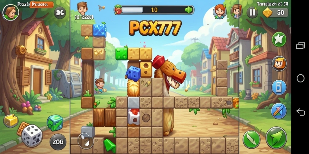 Tampilan gameplay menantang di PCX777 dengan teka-teki seru.