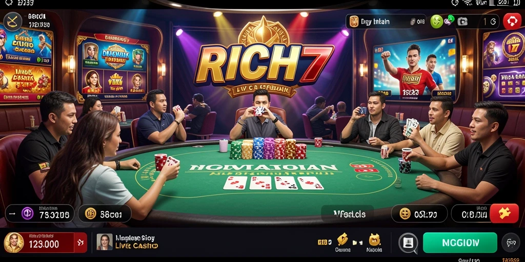 Gameplay menarik dengan dealer langsung di RICH7 Live Casino.