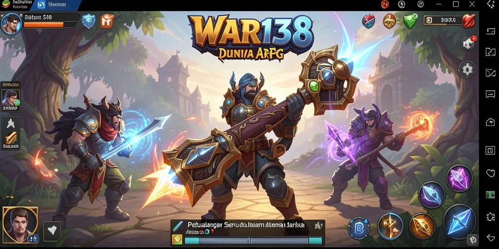 Tampilan gameplay menarik dari WAR138 dengan aksi ARPG yang mendebarkan.